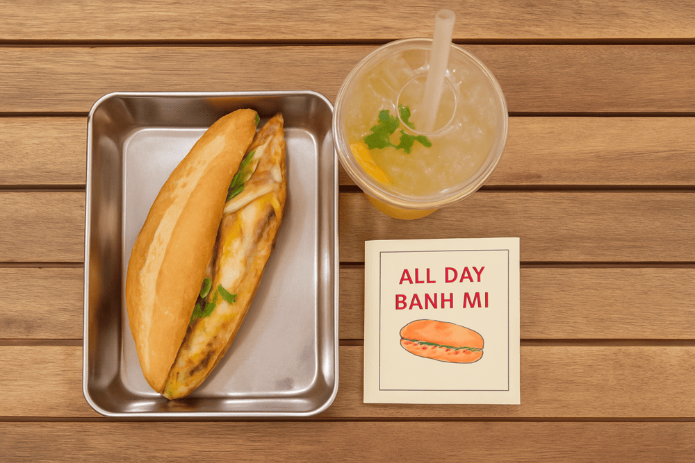 All Day Banh Mi became well-known thanks to their "2 fried eggs, pate, and cheese banh mi"